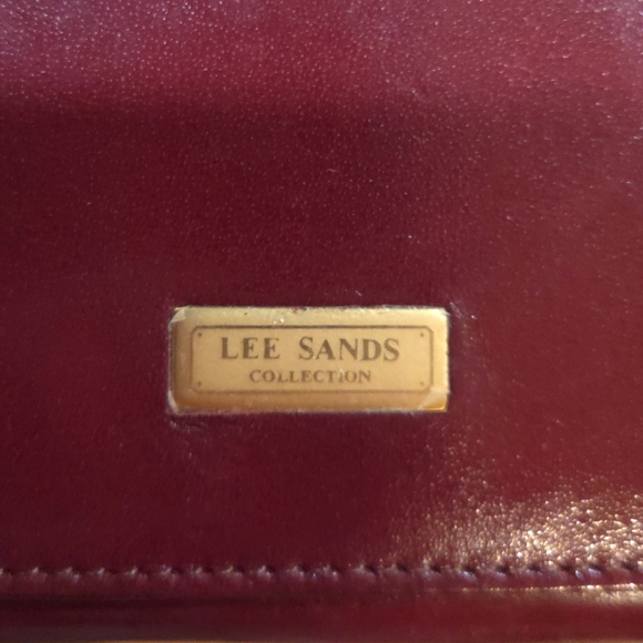 Lee Sands - Genuine Water Buffalo Leather Quality Burgundy Wallet w/Key Chain - Picture 2 of 13